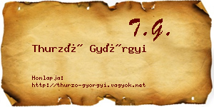 Thurzó Györgyi névjegykártya
