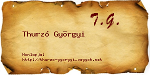 Thurzó Györgyi névjegykártya